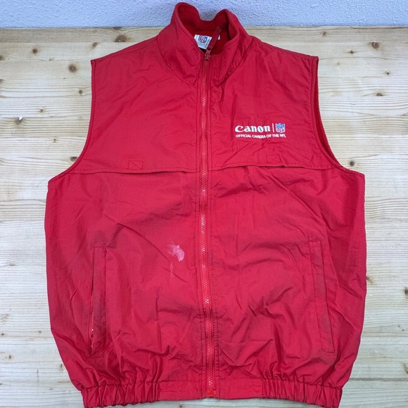 Canon Other - Canon x NFL Official Camera Red Fleece Lined Vest Size‎ M Vintage Promo